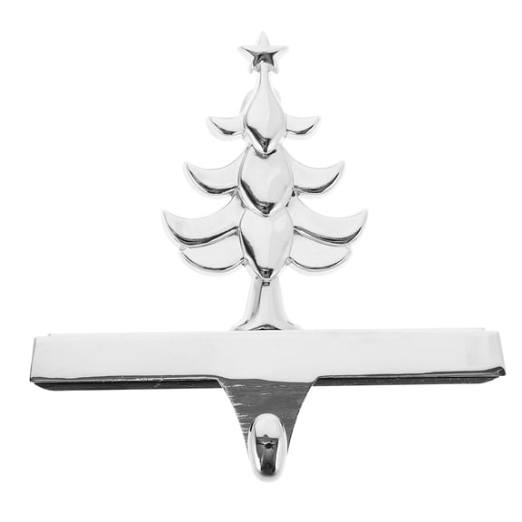 PENIKOKO 1Pack Christmas Stocking Holder Iron Hook Shape Hanging Decorations for Mantel 3.93X3.14X1.97in