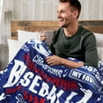 thumbnail image 3 of Baseball Blanket Gifts for Boys Girls Baseball Lovers, Super Soft Travel Bed Sofa Baseball Throw Blankets for Sport Fans Kids Adults Player Coach, 50 × 60 inch, 3 of 6