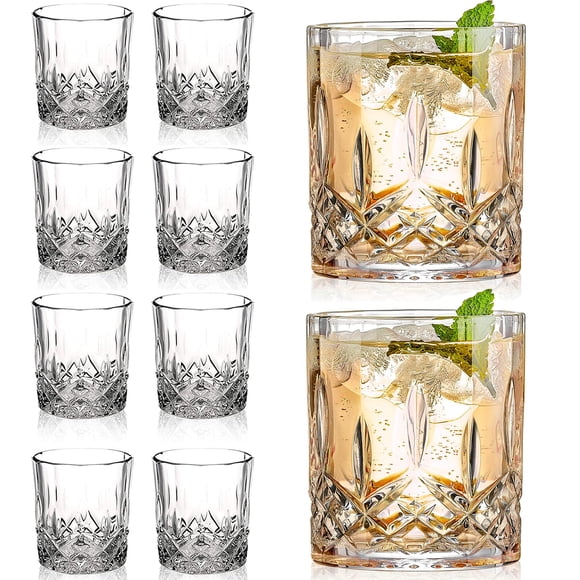 Set de vasos de whisky Gencywe Crystal 325 ml Old Fashioned x8