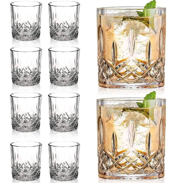 Set de vasos de whisky Gencywe Crystal 325 ml Old Fashioned x8