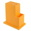 Kitchen Plastic Hollow Base 5 Slots Cookware Cutlery Cutter Stand Holder Orange