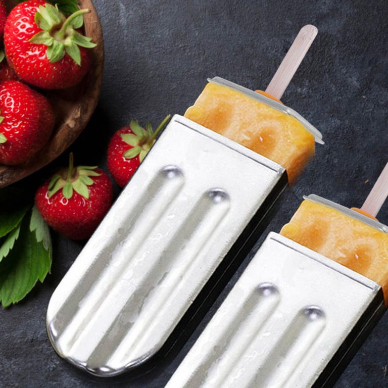 Farfi 10Pcs 24 Cavity Ice Cream Sticks Food Grade Heat-Resistant Durable  Popsicle Sticks Party DIY Ice Cream Accessories for Home (White)