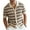 Brown, variant on Wavy Knit Button Front Men's Polo Shirt Lightweight Perfect for Summer Casual and Weekend Outings Sky Blue 2XL