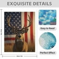 thumbnail image 3 of Diamond Art Kit for Adults, Deer Patriotic Flag Field Portrait Diamond Painting for Adults Beginners, DIY Diamond Art Painting Kits, 5D Diamond Painting Crafts for Home Decor 12x16 Frameless, 3 of 7