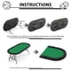 thumbnail image 4 of QinaQin Mesa de póker ovalada de 71 pulgadas para 8 jugadores, plegable con portavasos, barandal acolchado y patas colapsables, ideal para Texas Holdem o blackjack, 4 of 8