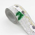 thumbnail image 1 of 3 rollos de cinta navideña con alambre, cinta de arpillera para árboles de Navidad para adornos de árboles de Navidad, envoltura de regalos, decoración de lazos de corona, 1 of 5