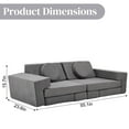 thumbnail image 2 of Ktaxon Corduroy Kids Toddler Couch 14PCS Modular Sofa Set, Convertible Play Couch for Living Room, Playroom, or Bedroom Gray, 2 of 6