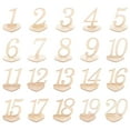 thumbnail image 1 of 20Pcs Wedding Table Numbers Signs Elegant Table Numbers Cards Coffee Shop Number Signs, 1 of 7