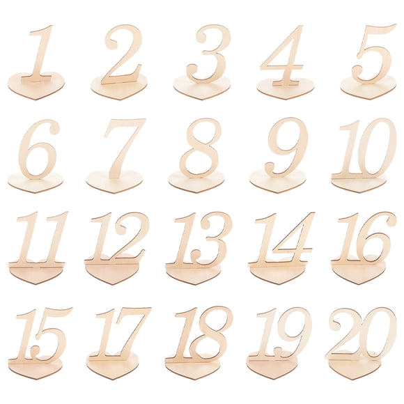 20Pcs Wedding Table Numbers Signs Elegant Table Numbers Cards Coffee Shop Number Signs