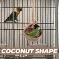 thumbnail image 3 of Coconuts Shell Hanging Swing Parrot Coco Hideout Parrot Hanging House Parrot Supplies, 3 of 4