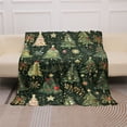 thumbnail image 6 of YELEE Thorw Blanket Unique Gifts for Christmas Green Xmas Tree Soft Cozy Blanket Meaningful Present for Christmas Family Party 50"x60", 6 of 7
