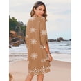thumbnail image 3 of Zeagoo Vocation Women Casual Summer Dress Boho V Neck Long Sleeve Short Babydoll Floral Print Flowy Beach Dresses, 3 of 6
