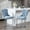 Light Blue, variant on 25" Counter Height Black Velvet Bar Stools, Set of 2 / Strong and Comfortable for Kitchen Counter Use