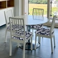 thumbnail image 2 of Square Chair Cushions Cover, white leaves Elastic Office Chair Cover for Dining Chairs with Ties and Removable Cover, Desk Chair Seat Cushion Protectors set of 4, 2 of 7