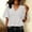 *White, variant on ClodeEU Women's Deep V Neck Ruffle Babydoll Blouse,Short Flare Sleeve Loose Peplum Tunic Top Black,Women's Plus L