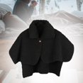 thumbnail image 6 of fenteer Women Winter Shawl Wrap Shoulder Cape Fleece Shawl for Travel Bedroom Home black, 6 of 8