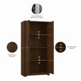 thumbnail image 4 of Bush Furniture Cabot Tall Storage Cabinet in Modern Walnut - Engineered Wood, 4 of 6