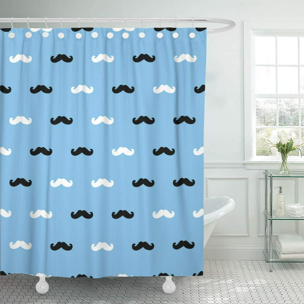 KSADK Grooming Black and White Mustache Day Men Abstract Awesome Beard