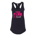 thumbnail image 2 of I Wear Pink for My Aunt Survivor Awareness Ladies Racerback Tank Top, Black, Small, 2 of 3