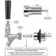 thumbnail image 2 of Kit de vástago para grifo de cerveza de barril, antiadherente, sin fugas, diámetro exterior de 1/4", espiga para línea de cerveza, vástago de cerveza de 2", grifo de cerveza con cierre automático, 2 of 5