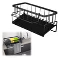 thumbnail image 2 of Wosthever Estante de almacenamiento para fregadero de acero inoxidable duradero, soporte para paños de cocina de acero inoxidable de larga Almacenamiento y organización del hogar, 2 of 6