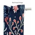 thumbnail image 5 of Coastal Coral Kitchen Valances for Windows Farmhouse Linen Window Valance Curtain for Living Room Window Treatment Summer Watercolor Ocean Plant Valance Rod Pocket Topper Drape, 42 x 12 Inch, 5 of 6