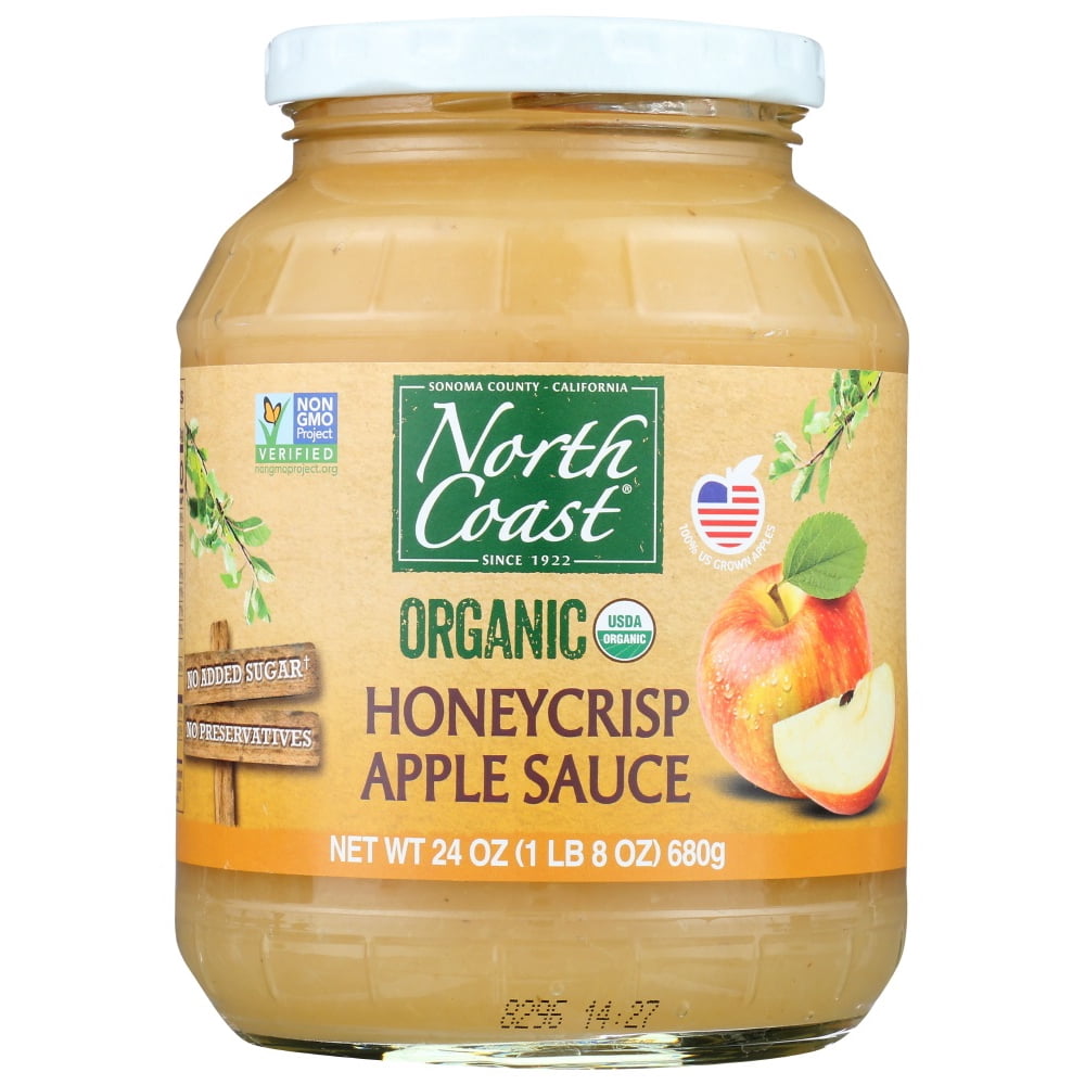 North Coast Organic Honeycrisp Apple Sauce, 24 Ounce (Pack of 6