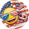 Patriotic Emoji Paper Plates, 9 in, 8ct