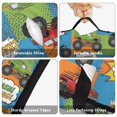 thumbnail image 6 of Monster Cartoon Truck Blue Pattern Teens Toddler Nap Mat with Pillow, Sleeping Mat Bag for Preschool Daycare 51"x22", 6 of 6