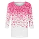 thumbnail image 5 of TaTaai Women's Loose Fit T-Shirt Round Neck 3/4 Sleeve St. Patrick's Day Pink Print Casual Top Spring Festival Holiday Blouse Gift, 5 of 5