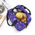 thumbnail image 5 of Yiaed blue Skull purple flower1 Print Insulated Lunch Bag Reusable Cute Tote Lunch Box, Leakproof Cooler Lunch Bags for Work Office Travel School Picnic, 5 of 5