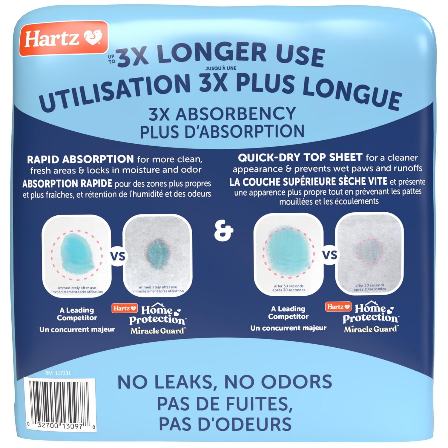 Hartz Home Protection 2XL Miracle Guard Pee Pads and Training Pads for Puppies and Adult Dogs, 2XL 20ct Dog Pad (30"x30")