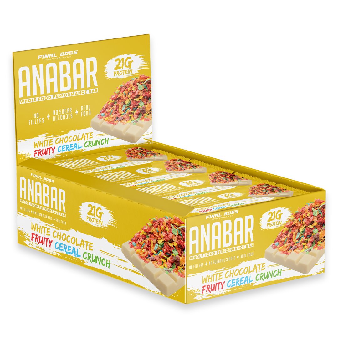 Anabar Fruity Cereal Crunch 12 Protein Bars Final Boss Performance 21 Grams Walmart Com