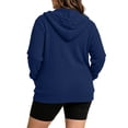 thumbnail image 7 of Gleelist Plus Size Hoodies For Women Lightweight Long Sleeve Zip Up Hooded Sweatshirt Trendy Ribbed Knit Jackets With Pockets XL-5XL, 7 of 7