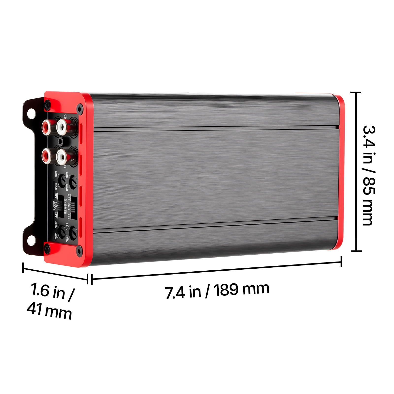 KFFKFF 4 Channel Car Audio Amplifier, 2 Ohm Stable, Bridgeable Class D Full Range Amp, Max Power 4 x 272W @ 4 Ohm / 4 x 400W @ 2 Ohm for Vehicles