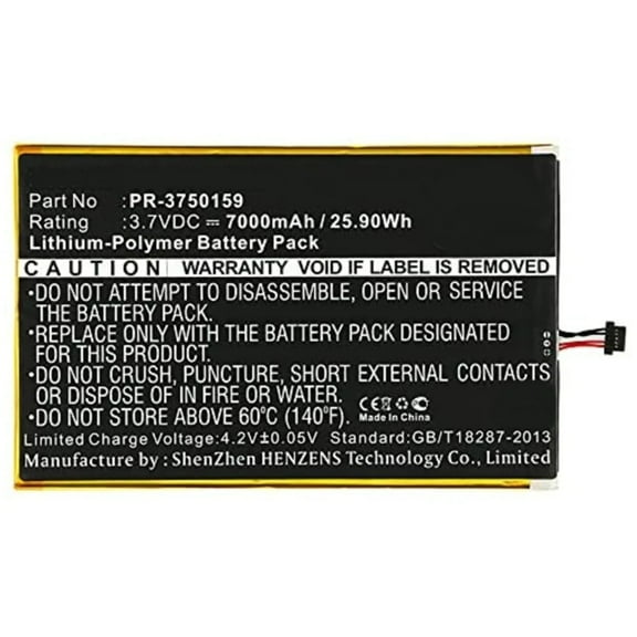 Batteries N Accessories BNA-WB-P5167 Tablets Battery - Li-Pol, 3.7V, 7000 mAh, Ultra High Capacity Battery - Replacement for Insignia PR-3750159 Battery