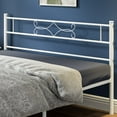 thumbnail image 4 of VECELO Full Size Metal Platform Bed Frame with Headboard and Footboard, Strong Steel Slat Support/No Box Spring Needed, Easy Assembly, White, 4 of 8