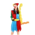 thumbnail image 6 of SJLDQY Carnival Womens Clown Dress Up Colorful Dress Waistband With Hat Outfits Party Stage Performance Clothes Set, 6 of 6