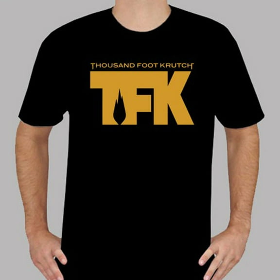 Top NewThousand Foot Krutch001 TFK Rock Band Logo Mens Black TShirt To Sale
