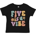thumbnail image 3 of Inktastic Five is a Vibe 5th Birthday Retro Colors Boys or Girls Toddler T-Shirt, 3 of 5
