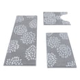 thumbnail image 2 of Bathroom Rug Set,Three Piece Flocked Water Absorbent Floor Mat With Anti Slip Base and Machine Washable Feature for Shower Toilet Floor Layout,Fit for Youngster Household Restroom Decoration(Gray), 2 of 7