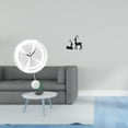 thumbnail image 2 of Reloj de pared con estatua de reno, adorno decorativo, silencioso, sin , de resina acrílica, ligero, para manualidades, apto para el hogar, la s, 2 of 8