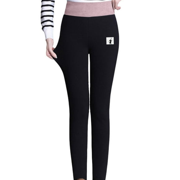 jsaierl Leggings for Women Fleece Lined Stretchy Tights Winter Warm Plush Jeggings High Waist Thick Thermal Pants
