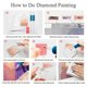 thumbnail image 4 of DIY Diamond Painting Full square drill Painting with Diamonds Kits 5D Art Wall decoration Blue jumpi, 4 of 4