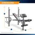 thumbnail image 4 of Marcy Standard Weight Bench Incline with Leg Developer and Butterfly Arms, Multifunctional Workout Equipment, Workout Equipment for Home Gym, Alloy Steel MD-389, 4 of 4