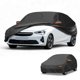thumbnail image 1 of Funda para automóvil Unique Bargains impermeable para todo clima, cubierta exterior completa anti-UV para Vauxhall Corsa 1993-2023 190T-PU negra con franjas reflectantes, 1 of 1