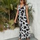 thumbnail image 3 of Vestido De Noche De Lujo Sin Mangas Para Mujer, Stripe Vestido De Fiesta, 3 of 5