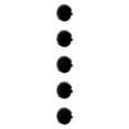 thumbnail image 2 of Guardoinrt New Faux Pompom Ball Hair Scrunchie Elastic Ponytail Holder Hair Band black s 5Set, 2 of 6