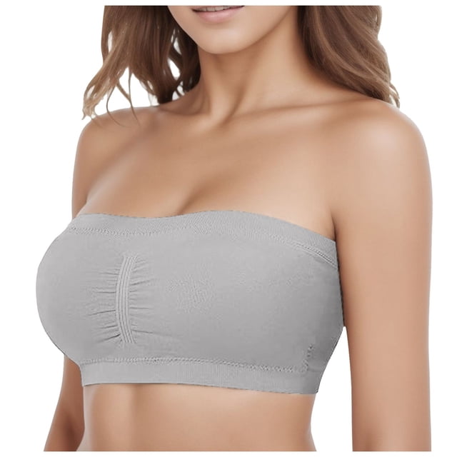 Bra Category Strapless Top for Women | A-Line Style Solid Colors Plus Size Seamless Support Bra