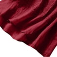 thumbnail image 6 of MEICHEN Women's Fashionable Casual Solid Color Pleated Cotton and Linen Tops Shirts and T Shirts Summer Essentials Tops for Women, 6 of 7